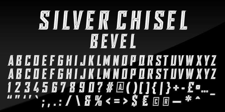 Пример шрифта SILVER CHISEL RIGHT